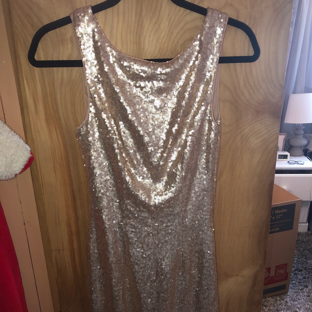Lulus gold/ white sequence dress